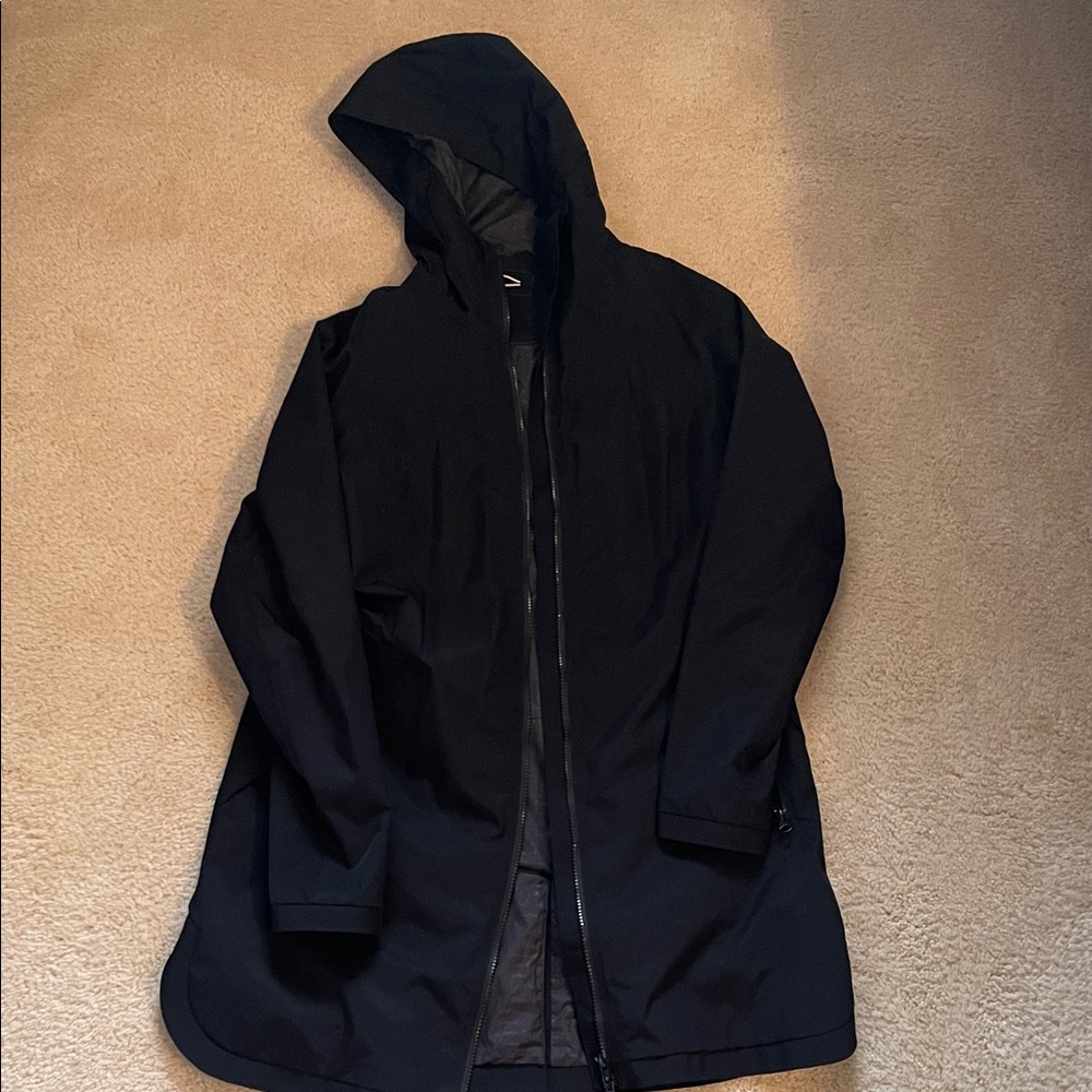 lululemon athletica Black Hooded Raincoat